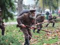 Пети пехотен полк превзе картечно гнездо в жива картина на площада