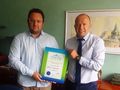 „Енерго-Про“ връчи удостоверение за зелена енергия на „Дунав прес“