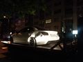 БМВ на дрифт помете две паркирани коли по „Борисова“