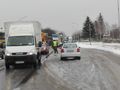 Големи преспи, струпани тирове  и силен вятър блокираха Русе