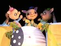 Куклениците играят приказката за „Трите прасенца“ в неделя