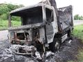 Камион гръмна като бомба след запалване заради неизправност