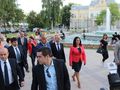 Премиерът Борисов разгледа  обновения площад „Батенберг“