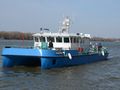 Новият хидрографски кораб настрои апаратурата с изследване на Дунав мост
