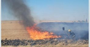 Земеделец обвинява пожарната в прикриване на палеж на стърнища