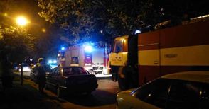 Запалена за помен свещ събра две пожарни пред блок „Мара Манева“
