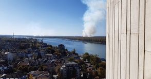 Поредните пожари в Румъния вдигнаха огромен облак дим срещу Русе