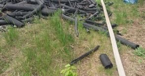Запалени стари гуми разкриха три сметища зад „Дунавия“