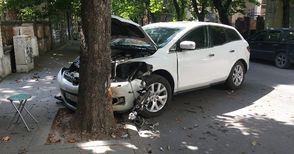 Разсеян шофьор запрати в дърво колата на известен лекар