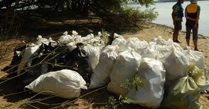 35 чувала боклуци събраха доброволци от остров Алеко и сливополския бряг