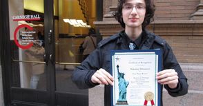 14-годишният Николай Димитров направи фурор с джаз в Ню Йорк