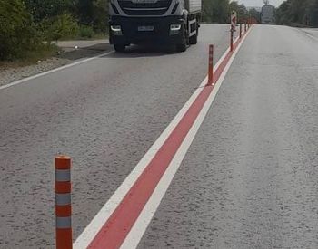 Започна монтирането на гъвкави ограничители на пътя Русе-Бяла