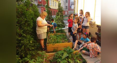 Деца научиха как се отглеждат зеленчуци в градинката на Екомузея
