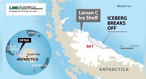 Непознати за науката същества са освободени от айсберга, отцепил се от Антарктида