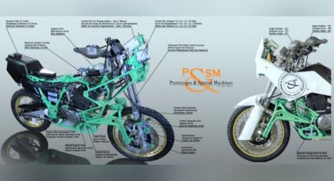 Русенска компания представи уникален мотоциклет с променлив наклон на вилката