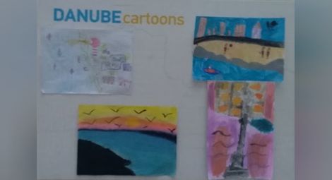 Рисунки на ученици влизат в диалог с изложбата „Дунавска карикатура“