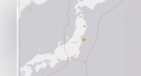 Силно земетресение край Фукушима
