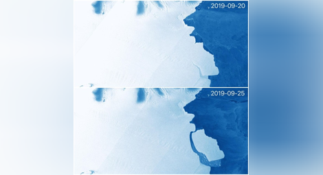 Гигантски айсберг се откъсна от Антарктика