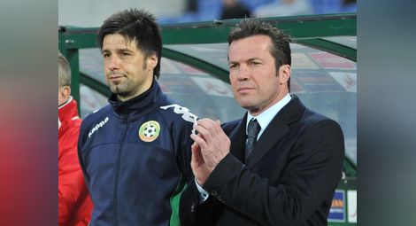Илия Груев и Лотар Матеус по времето, когято бяха тандем начело на националния отбор.