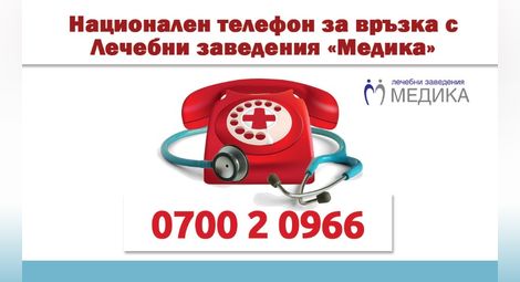 „Медика“ пусна национален телефон за пациенти и техни близки