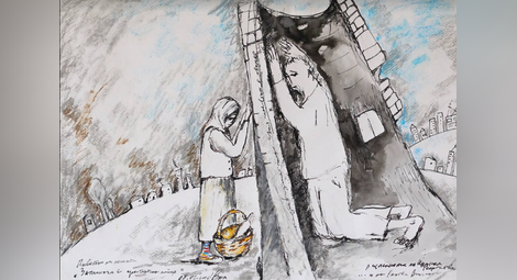 Художничка рисува с пастел и молив изгубените песни на своята земя