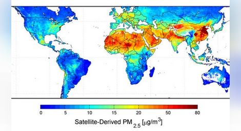 Карта на НАСА сочи районите с най-мръсен въздух на Земята
