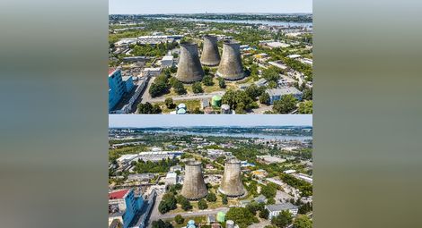 „Преди и след“ - така е озаглавен този колаж на Милчо Йовчев във фейсбук страницата „Русе през погледа на фотографа“. В петък кулата ще остане само една.