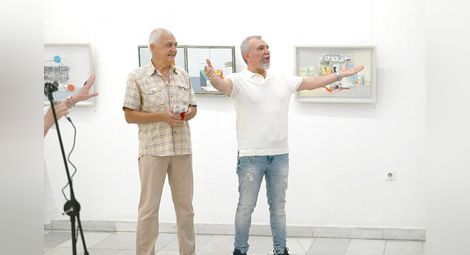 Кънчо Кънев и Валери Лазаров за пръв път срещат своите цветни светове в изложба след 49 години приятелство