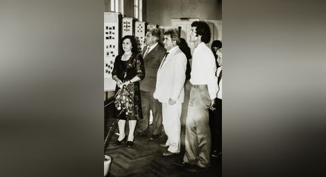 Откриване на Филателна изложба в Основно училище, Поликрайще, 1985.