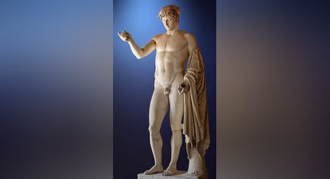 Фигура № 1: Гръцкият бог на мъдростта Хермес, вестител на боговете (Logios Хермес, мрамор, Национален музей на Рим).