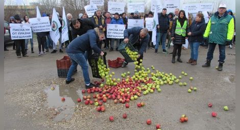 Производители на плодове и зеленчуци на протеста на Дунав мост: Писна ни от празни обещания! Дайте ни шанс да работим спокойно!