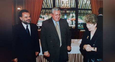 Йордан Борисов и тогавашният кмет Димитър Калчев посрещат в Русе посланика на Германия у нас Урсула Зайлер-Албринг.