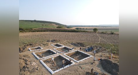 Разкопките в римската сграда.              Снимка: Община Ценово