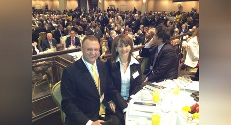 Пламен Нунев и съпругата му Таня на молитвената закуска при предишния президент на САЩ Барак Обама. Снимка: Фейсбук