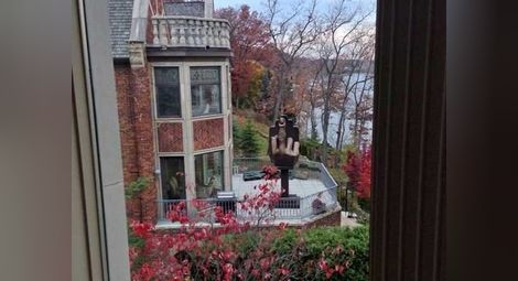 Мъж купи къща до тази на бившата си съпруга и издигна статуя с гигантски среден пръст