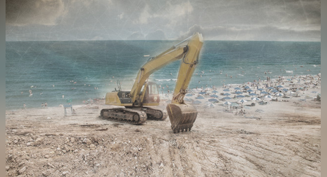 Нов строеж на брега на морето, до плажа в Крайморие