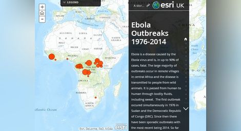 Уеб карта показва историята на вируса Ебола