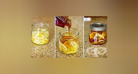 Направете си лек за зачервено гърло и настинка от лимони с мед и джинджифил 