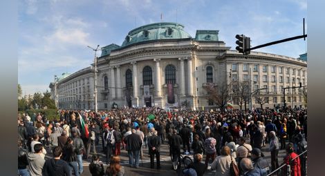 Български студенти от цял свят на протест в София