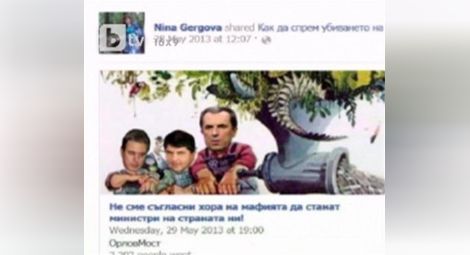 Катарзис: Контрапротестиращата Нина Гергова до плакат „Олигарски, върви си” през май