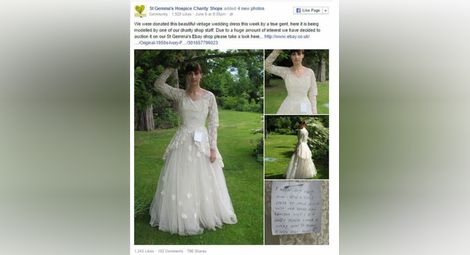 Булка си купи сватбена рокля и откри в нея необикновено послание. Какво пише в него?