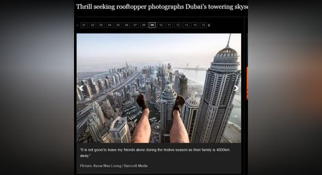 Трима изкачиха най-високия небостъргач в Дубай /видео/