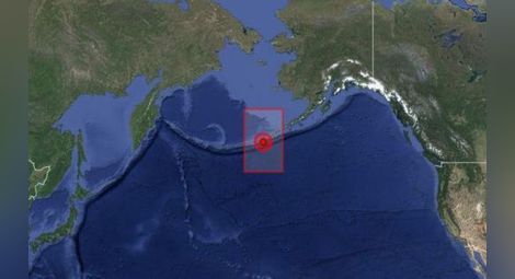 Двойно мощно земетресение в морето между САЩ и Русия