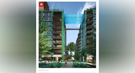 Висящ басейн ще съедини във въздуха две сгради в Лондон 