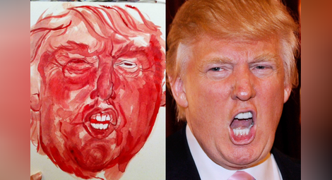 Художничка нарисува Тръмп с менструална кръв