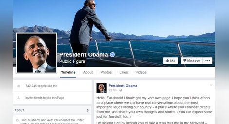 Обама си направи страница във "Фейсбук"