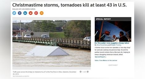 Повече от 43-ма са загинали при бурите в САЩ