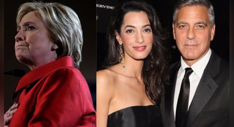Джордж Клуни и съпругата му Амал организират лотария в полза на Хилари Клинтън 