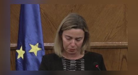 Могерини се разплака на пресконференция след атаките в Брюксел (ВИДЕО)