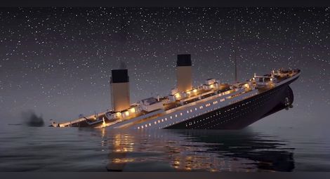 "Титаник" потънал заради пожар в трюма с въглища